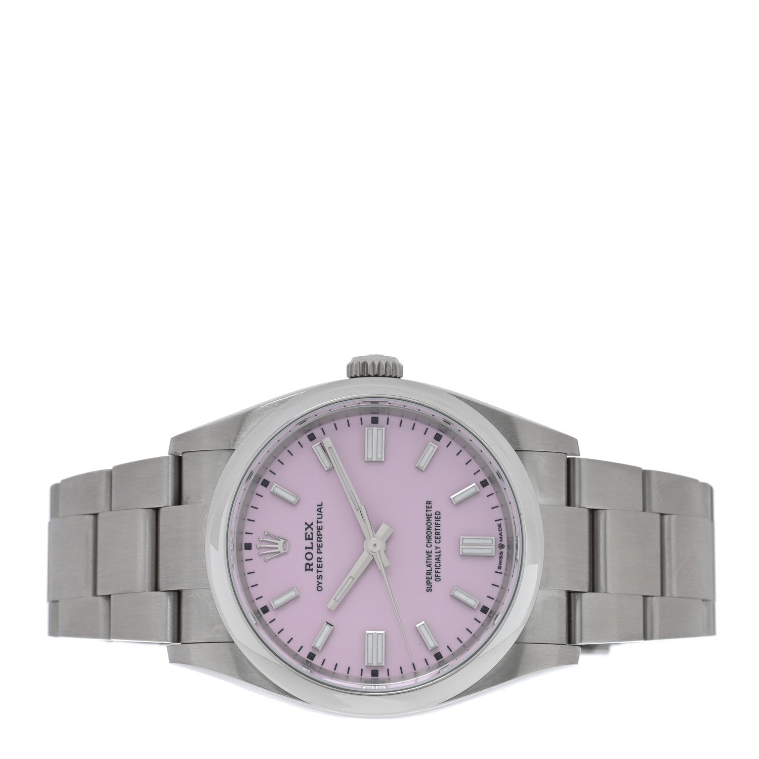 Rolex Stainless Steel 36mm Oyster Perpetual Watch Candy Pink 126000 2 of 5