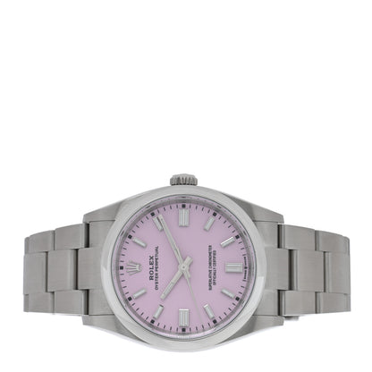 Rolex Stainless Steel 36mm Oyster Perpetual Watch Candy Pink 126000 2 of 5