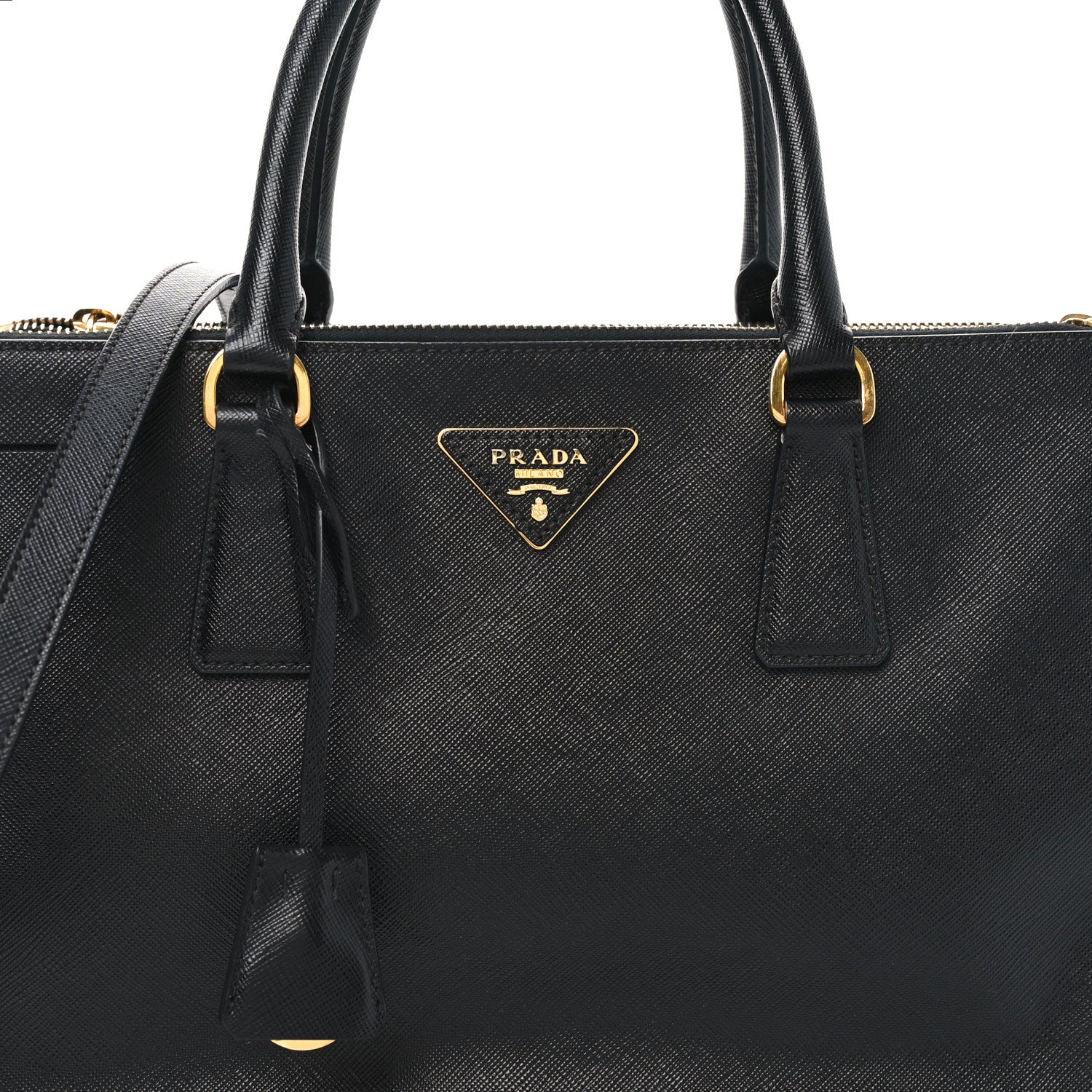 Prada Saffiano Medium Galleria Double Zip Tote Black 7 of 9