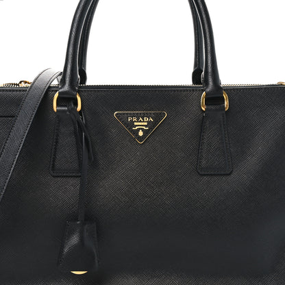 Prada Saffiano Medium Galleria Double Zip Tote Black 7 of 9