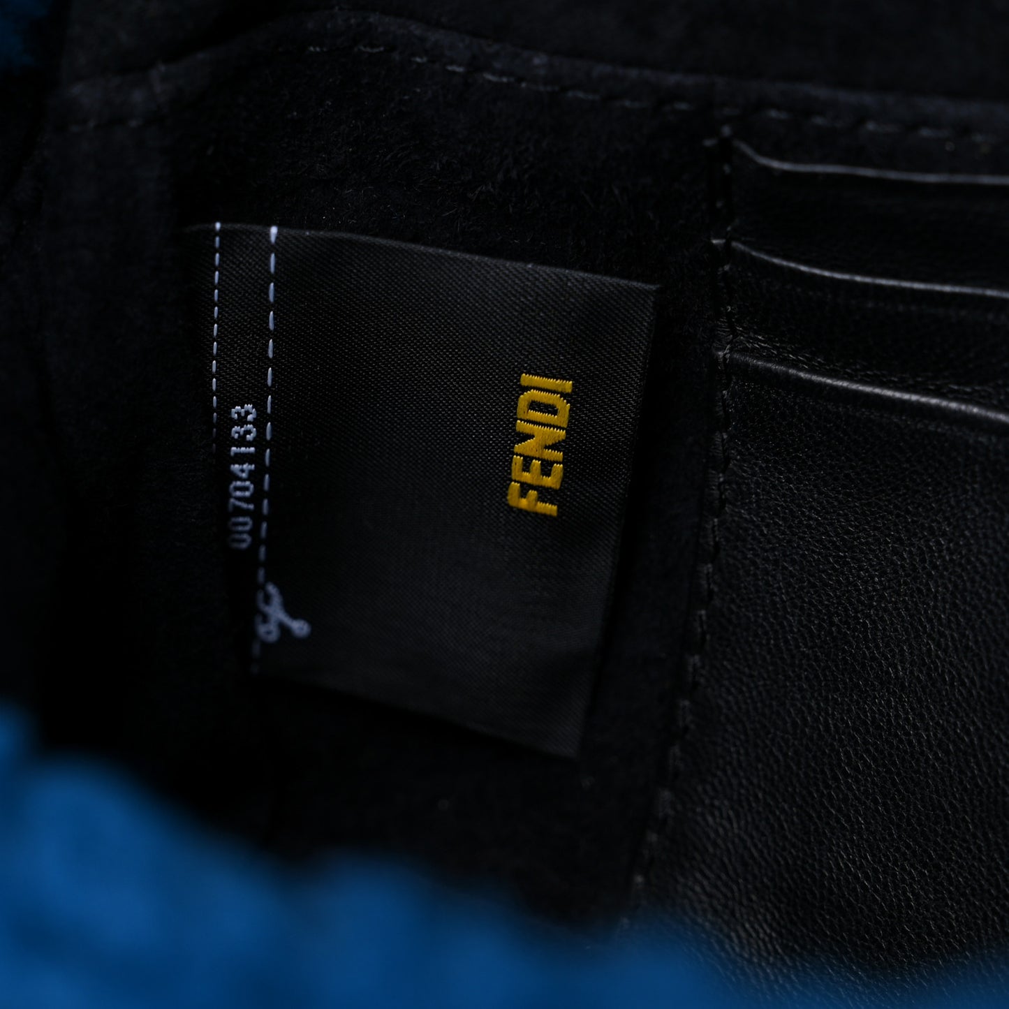 Shearling Nappa Mini Be Baguette Shoulder Bag Blue Black