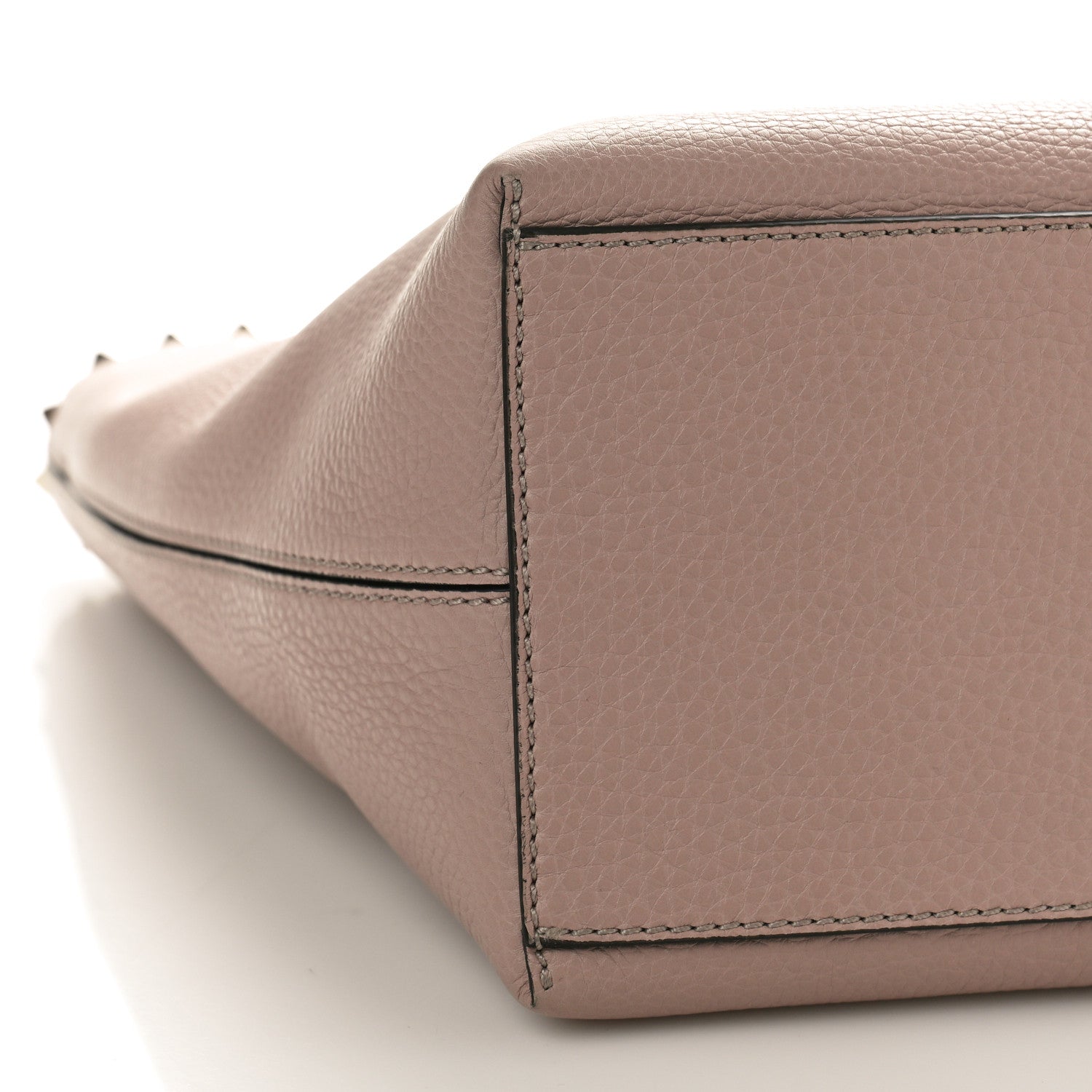 Valentino Garavani Grained Calfskin Rockstud Shoulder Tote Poudre 8 of 9