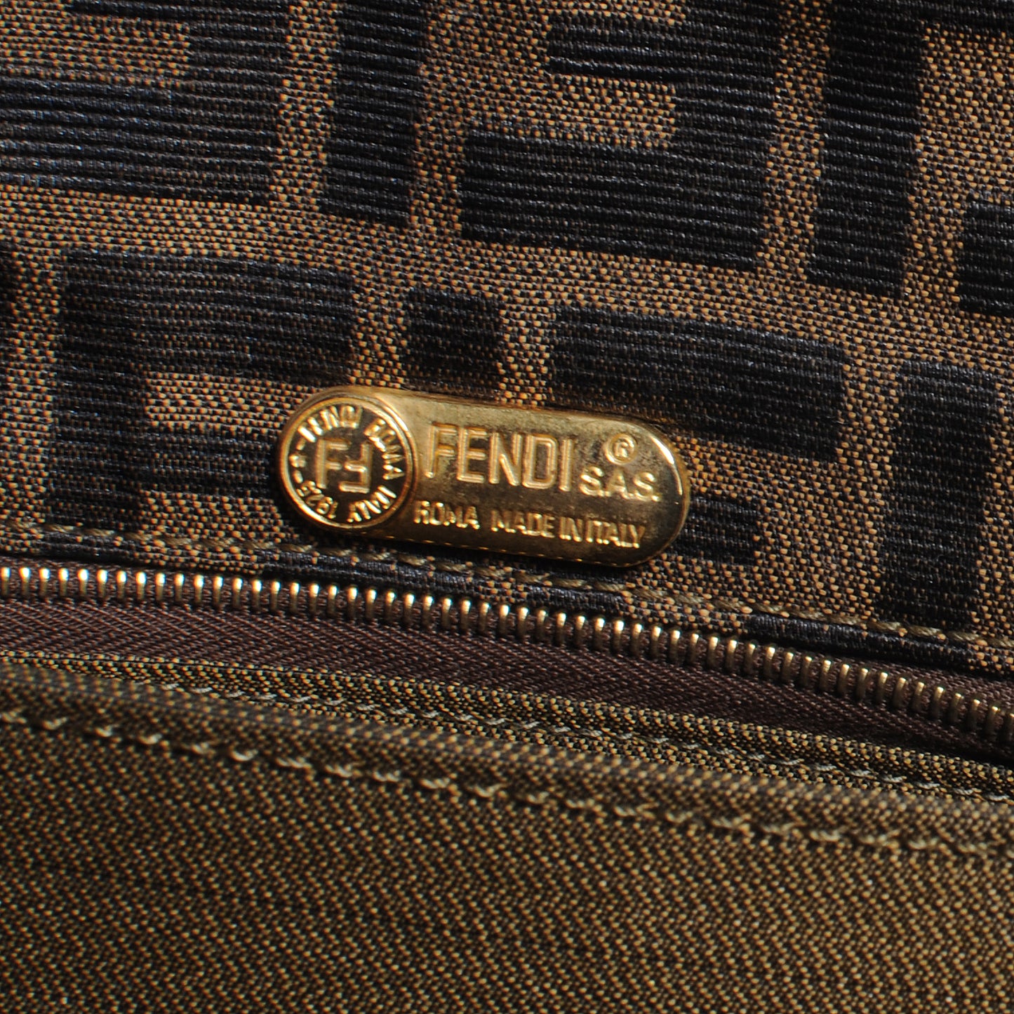 Vintage Zucca Shoulder Bag Tobacco