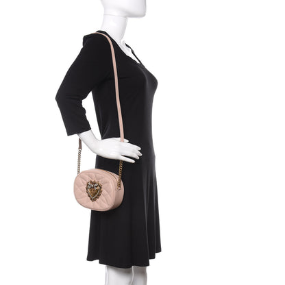Dolce & Gabbana Calfskin Devotion Crossbody Bag Pale Pink 2 of 10