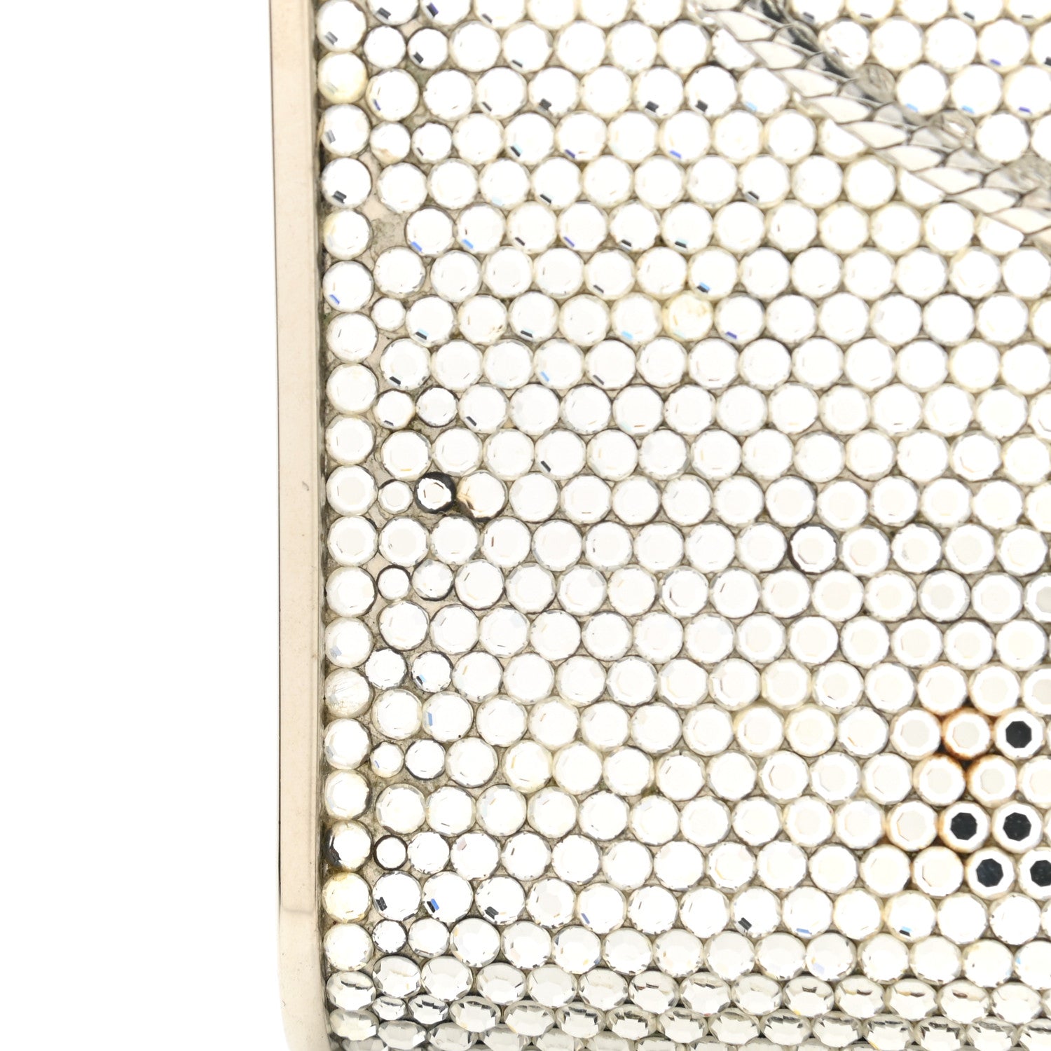 Judith Leiber Swarovski Crystal Minaudiere Clutch Silver 9 of 11