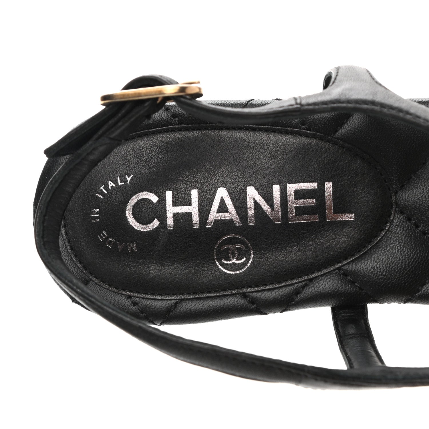 Chanel Calfskin Paris Dallas Quilted Star CC Thong Sandals 37 Black 6 of 8