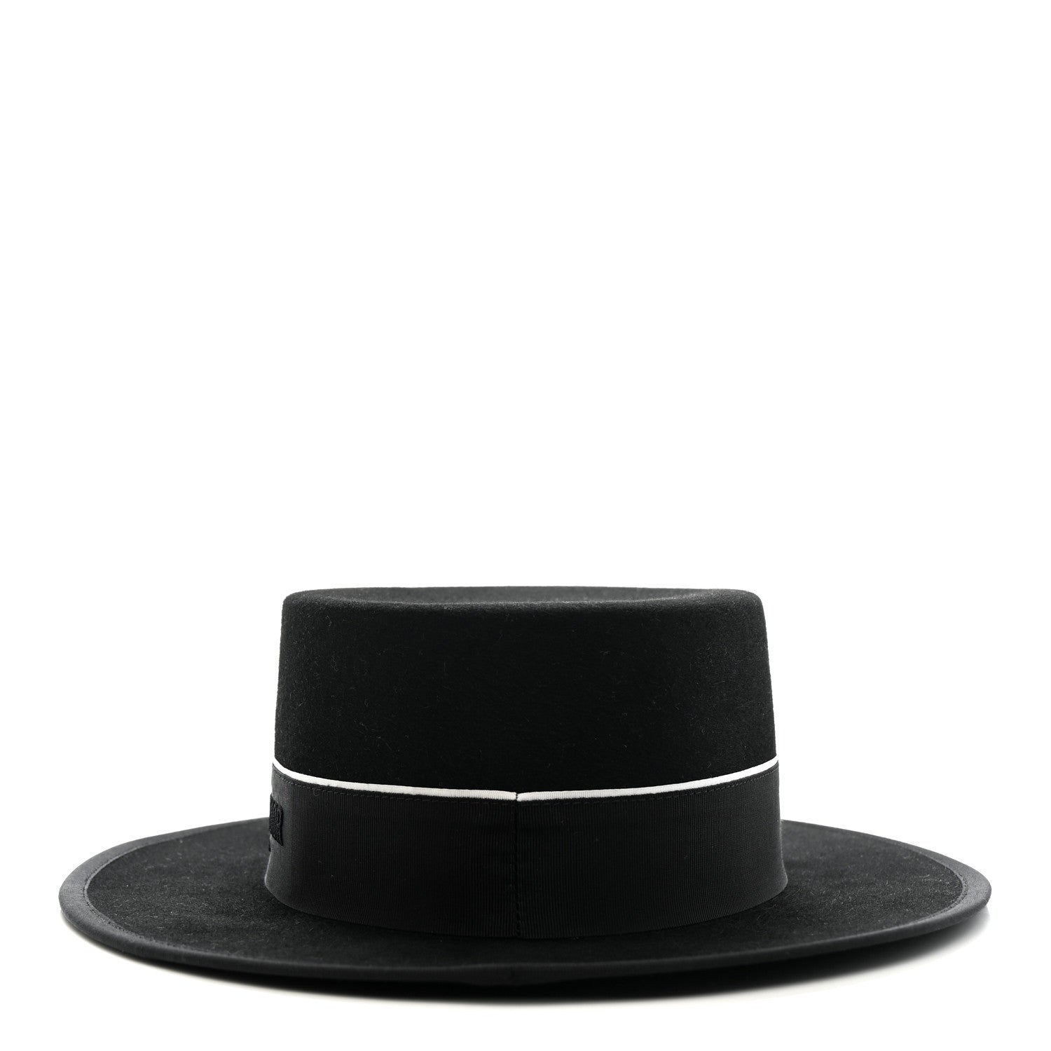 Christian Dior Felt Diorodeo Large Brim Hat 58 Black 6 of 10