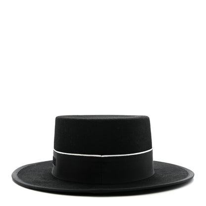 Christian Dior Felt Diorodeo Large Brim Hat 58 Black 6 of 10