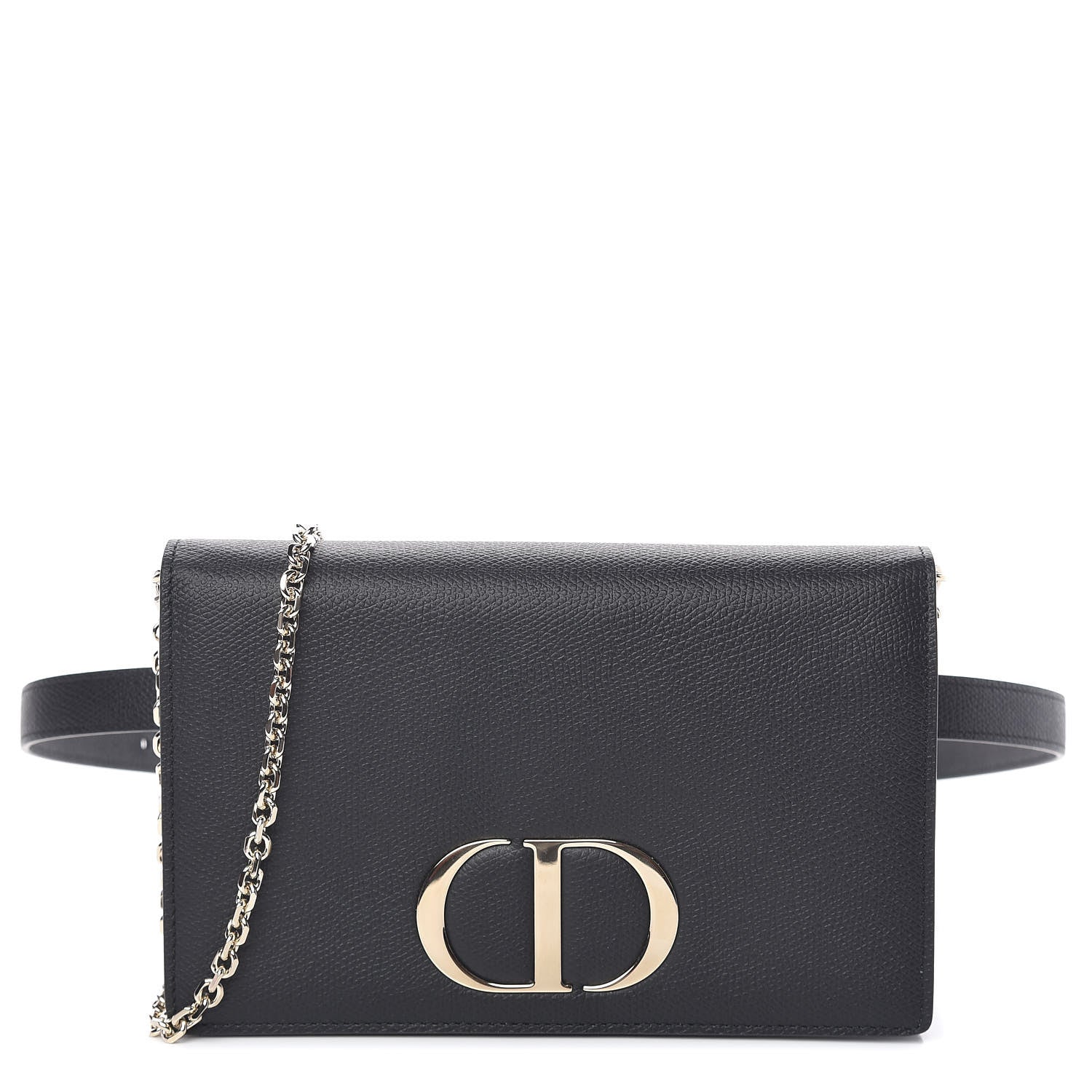 Christian Dior Calfskin 30 Montaigne 2 in 1 Pouch Black 1 of 12