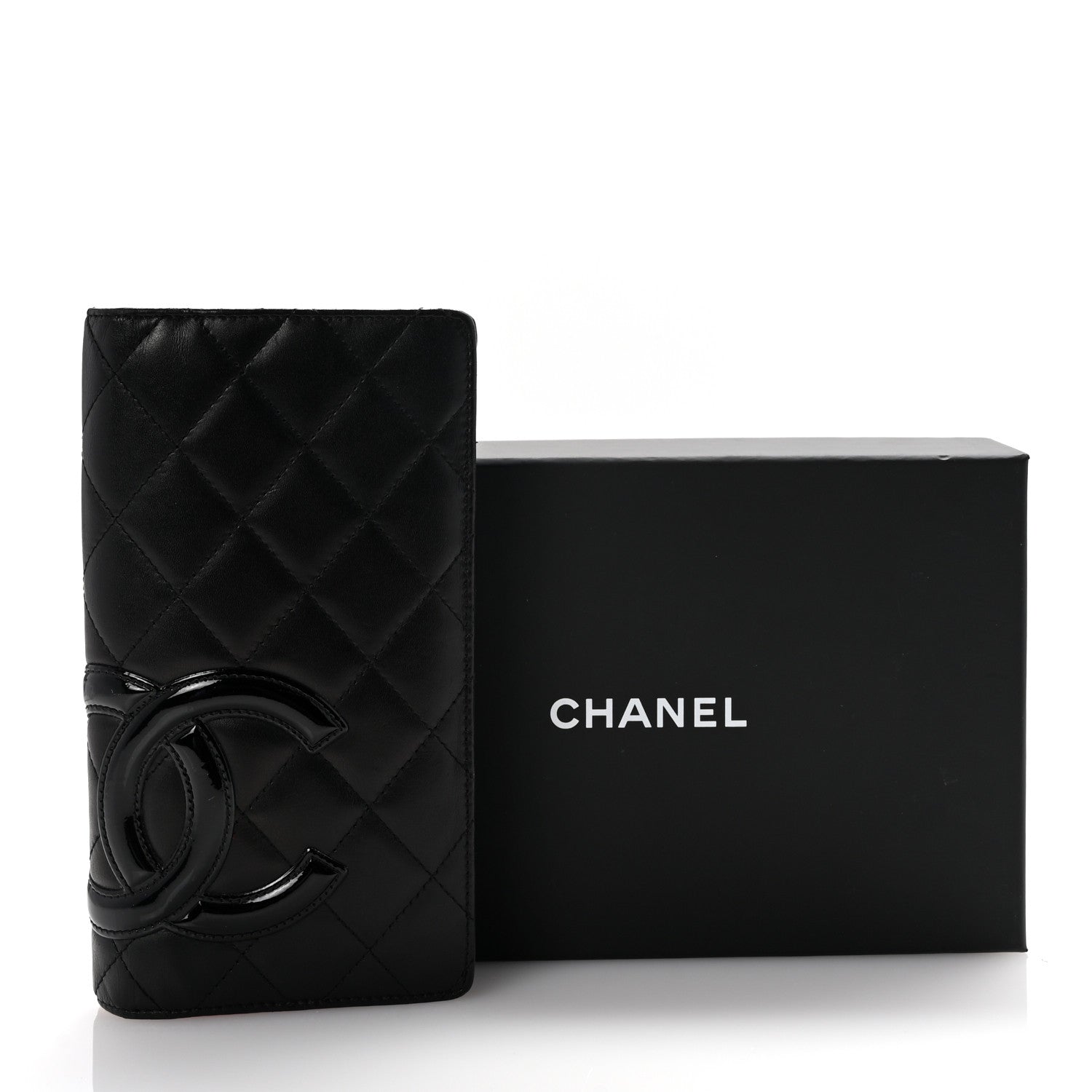 Chanel Calfskin Quilted Cambon Yen Wallet Black 9 of 9