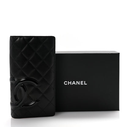 Chanel Calfskin Quilted Cambon Yen Wallet Black 9 of 9