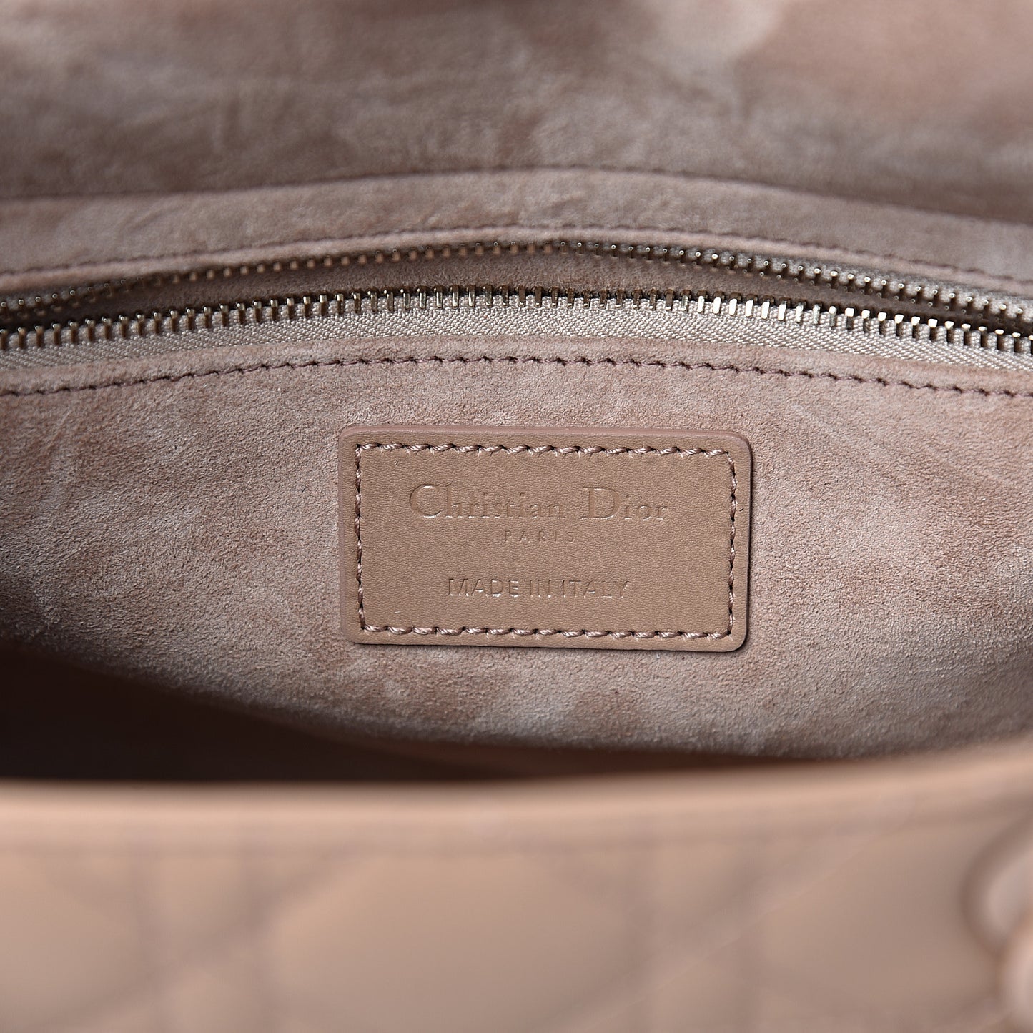 Ultra Matte Calfskin Cannage Medium Lady Dior Beige