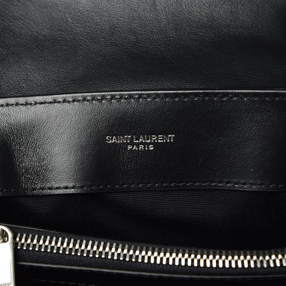 Saint Laurent Calfskin Y Quilted Monogram Small Loulou Chain Satchel Black 6 of 10