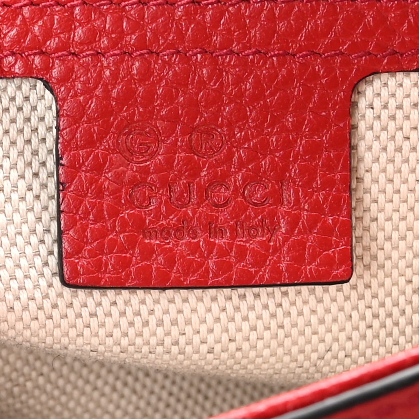 Pebbled Calfskin Medium Soho Flap Crossbody Vibrant Red