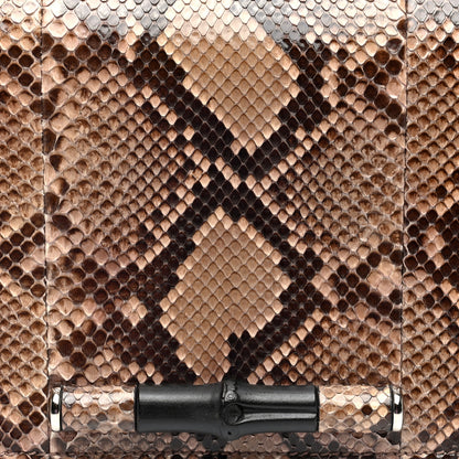 Gucci Calfskin Snakeskin Lady Bamboo Shoulder Bag 7 of 9