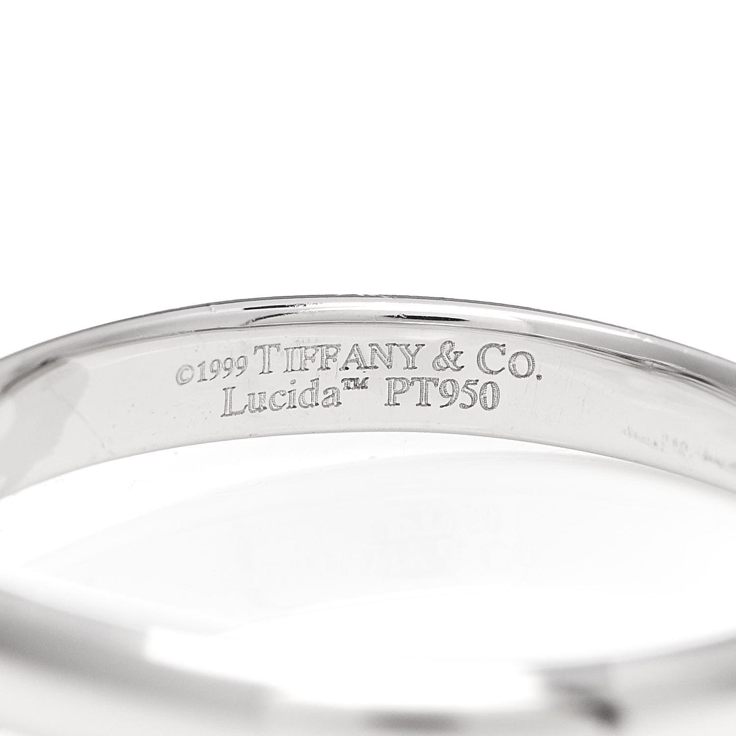 Tiffany Platinum Diamond .41 Lucida Engagement Ring 49 5 5 of 7