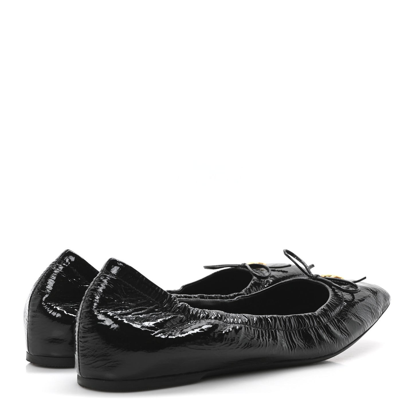 Naplack Nappa Vlogo Bow Mary Jane Ballerina Flats 38.5 Black