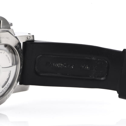 Panerai Stainless Steel Rubber 44mm Luminor 1950 3 Day Power Reserve GMT Automatic Watch Black PAM00321 6 of 8