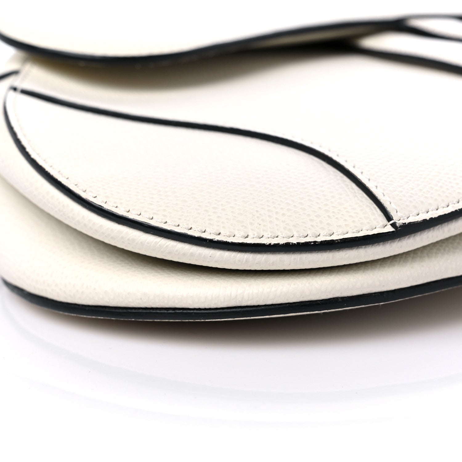 Christian Dior Grained Calfskin Saddle Bag White 7 of 10