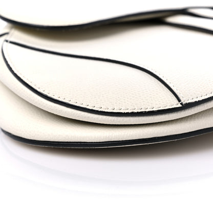 Christian Dior Grained Calfskin Saddle Bag White 7 of 10
