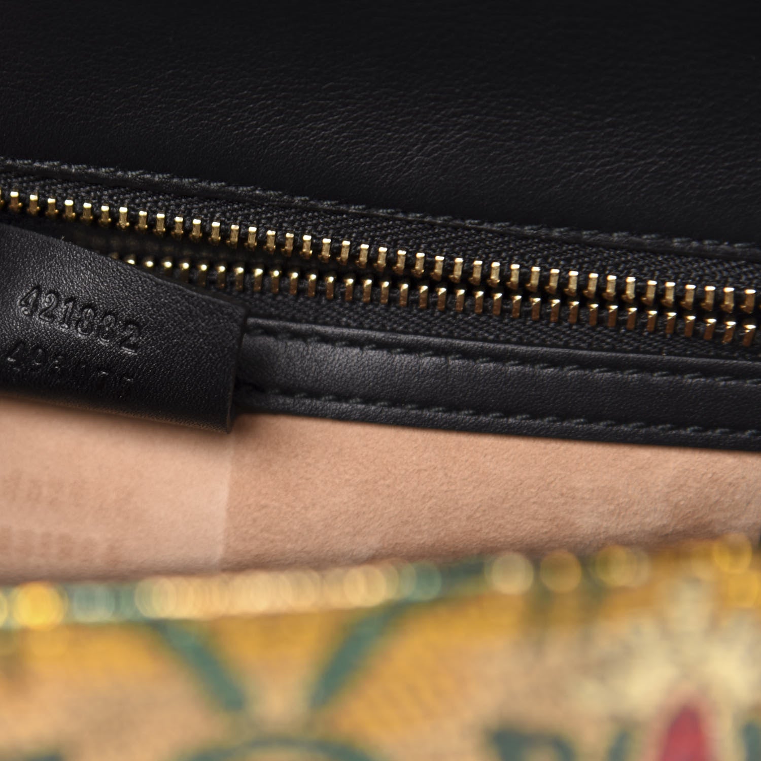 Gucci Iridescent Brocade Small Sylvie Shoulder Bag Gold 7 of 11