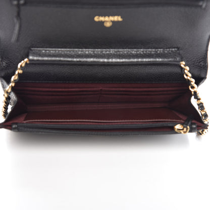 Chanel Caviar Quilted Wallet On Chain WOC Black 5 of 12
