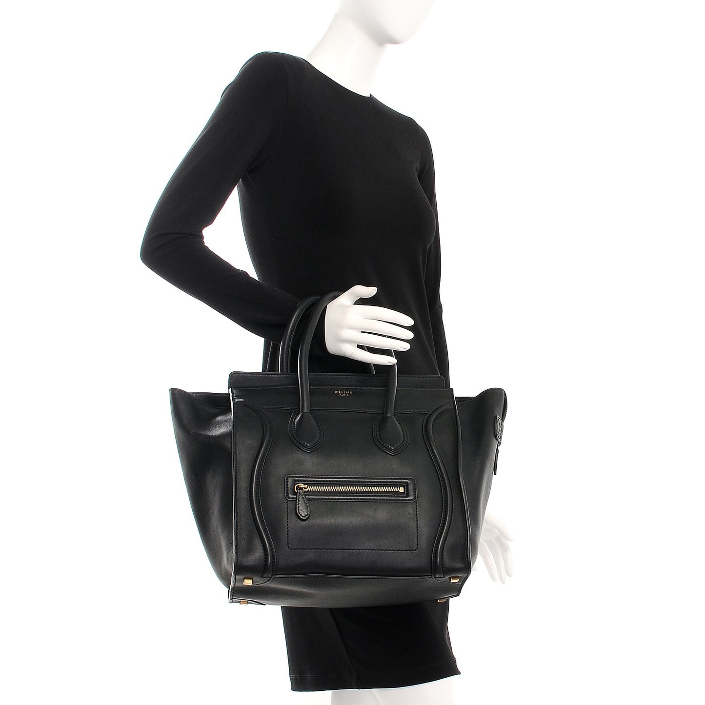 Smooth Calfskin Mini Luggage Black