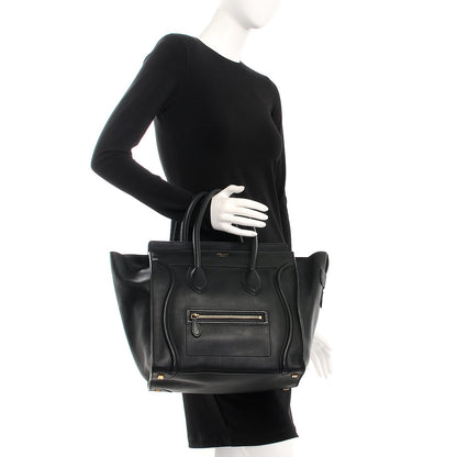 Celine Smooth Calfskin Mini Luggage Black 2 of 9
