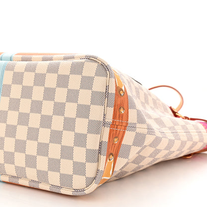 Louis Vuitton Damier Azur Summer Trunks Newport Beach Neo Neverfull MM 11 of 11