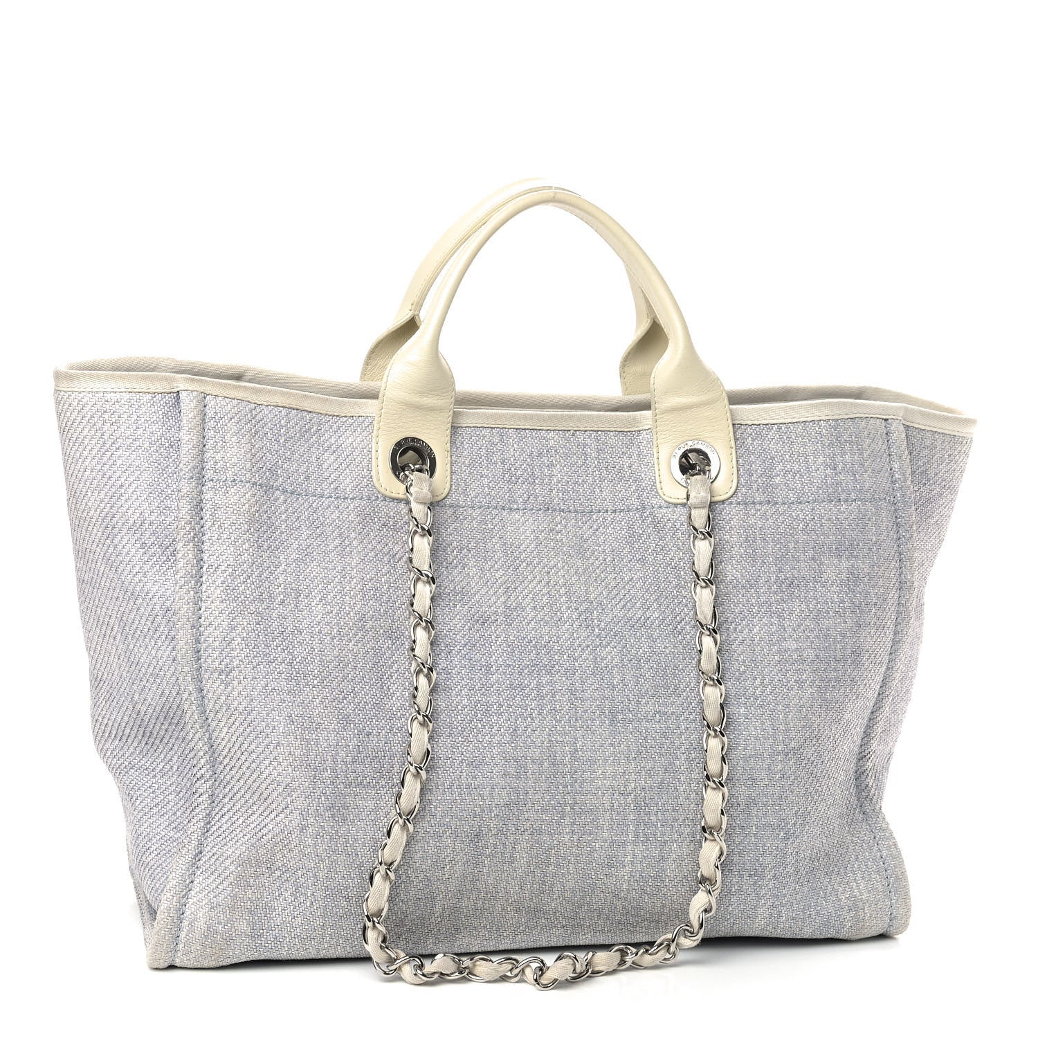 Chanel Canvas Medium Deauville Tote Denim Blue 2 of 8