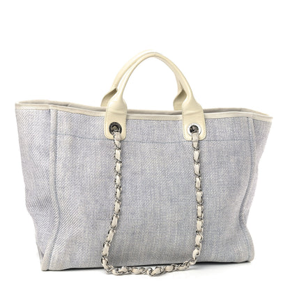 Chanel Canvas Medium Deauville Tote Denim Blue 2 of 8
