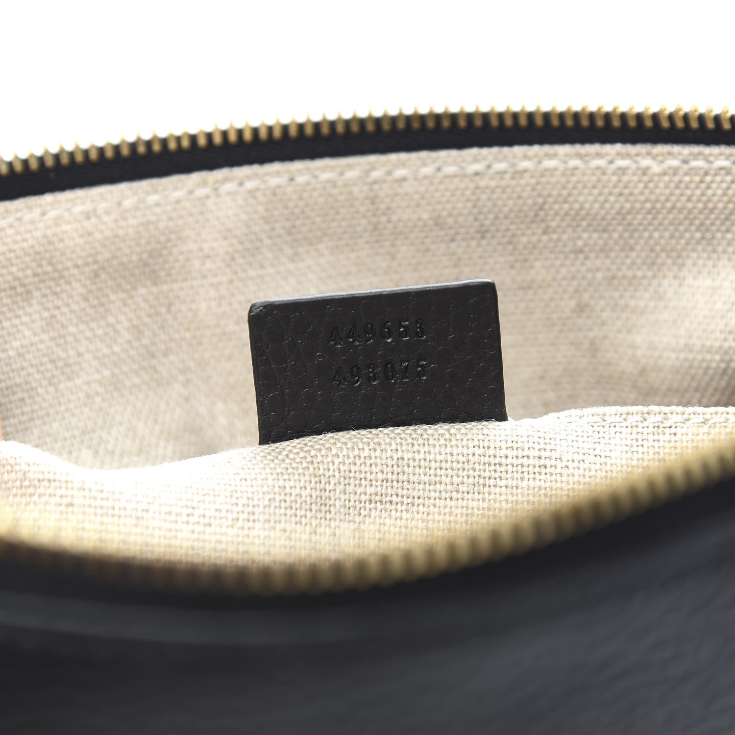 Gucci Pebbled Calfskin Large Bamboo Clutch Black 7 of 9