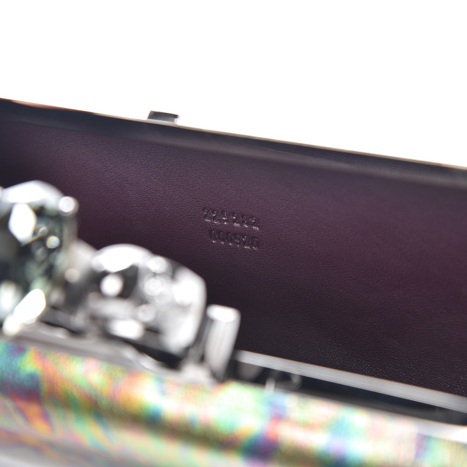 Alexander McQueen Lambskin Oil Slick Knucklebox Clutch 8 of 8