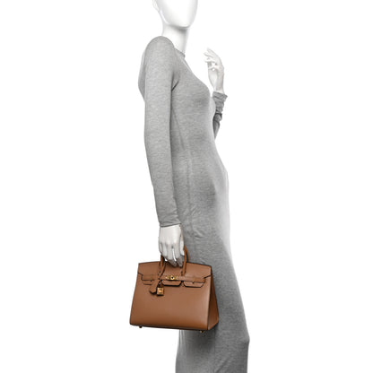 Hermes Madame Calfskin Birkin Sellier 25 Chai 3 of 23