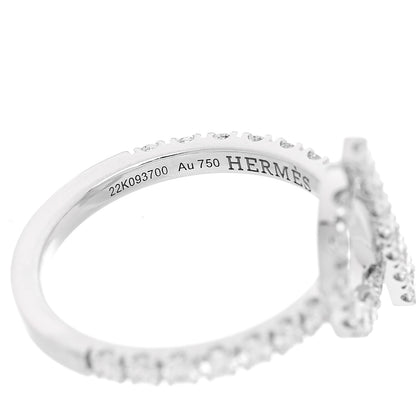 Hermes 18K White Gold Diamond Finesse Ring 53 6.25 4 of 6