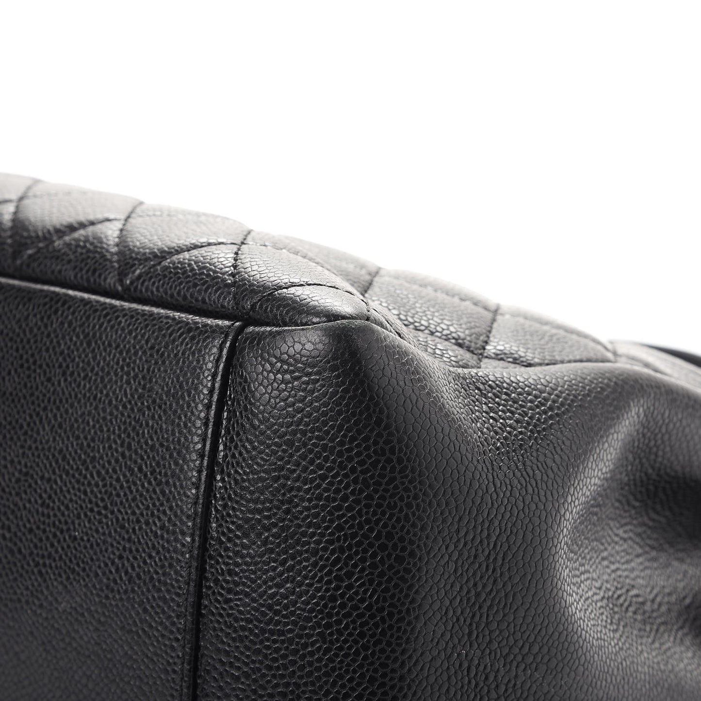 Caviar Quilted Grand Shopping Tote GST Black