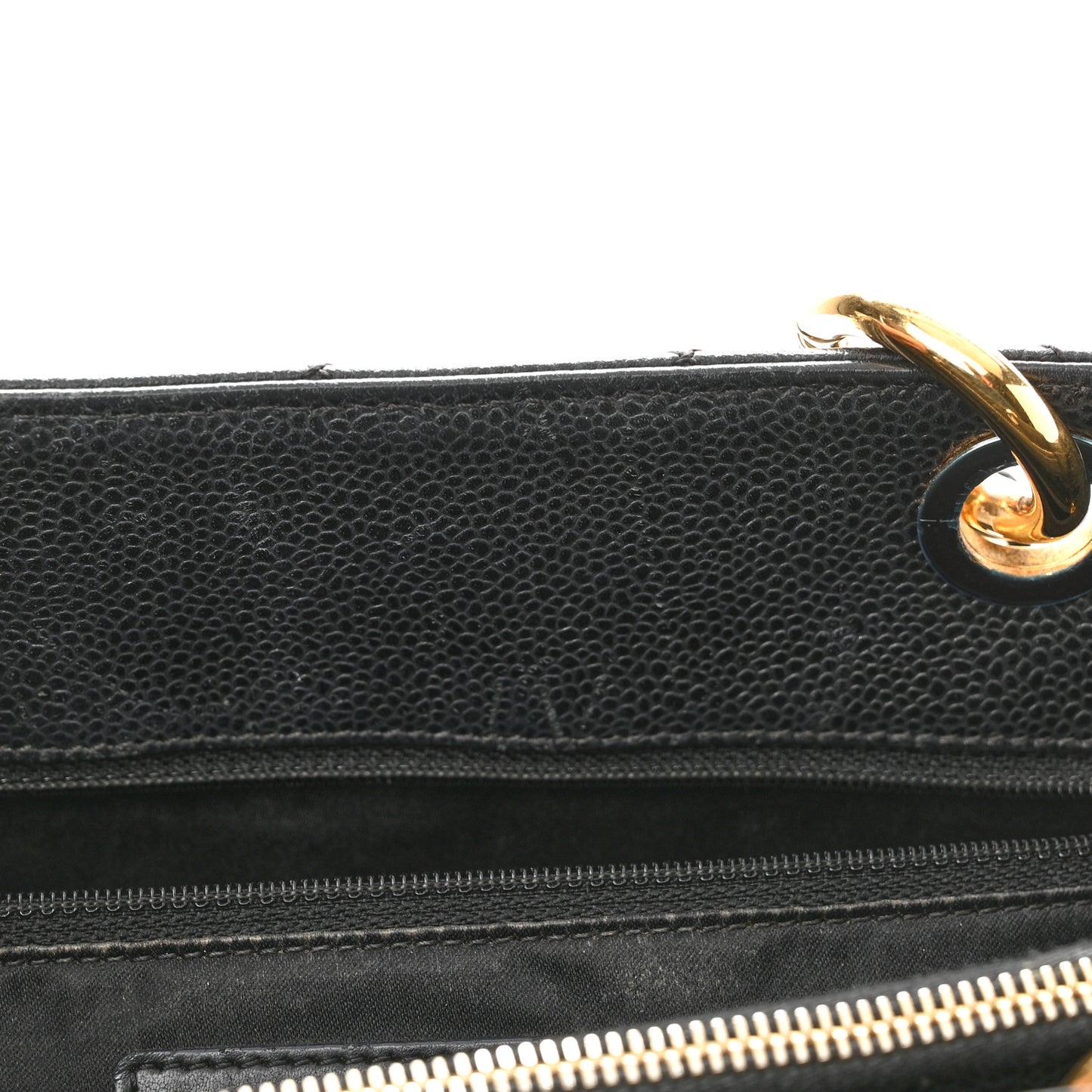 Caviar Quilted Grand Shopping Tote GST Black