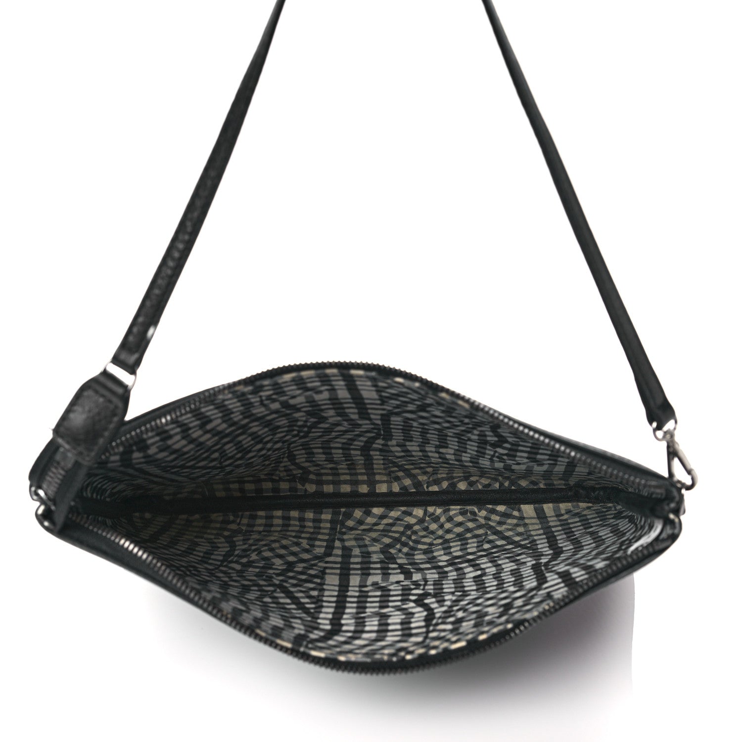 MCM Visetos Liz Shopper Tote Pouch Black 5 of 13