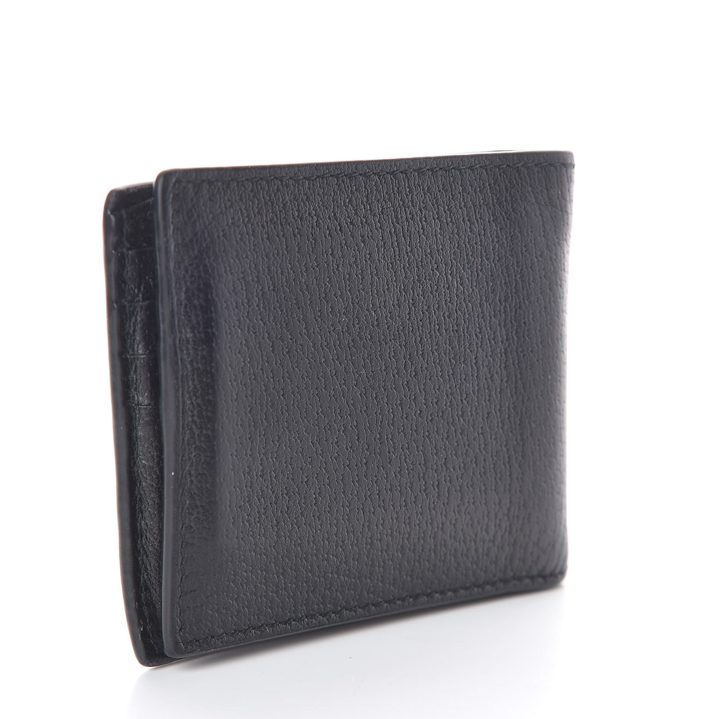 Calfskin Boar Effect GG Marmont Bi-Fold Wallet Black