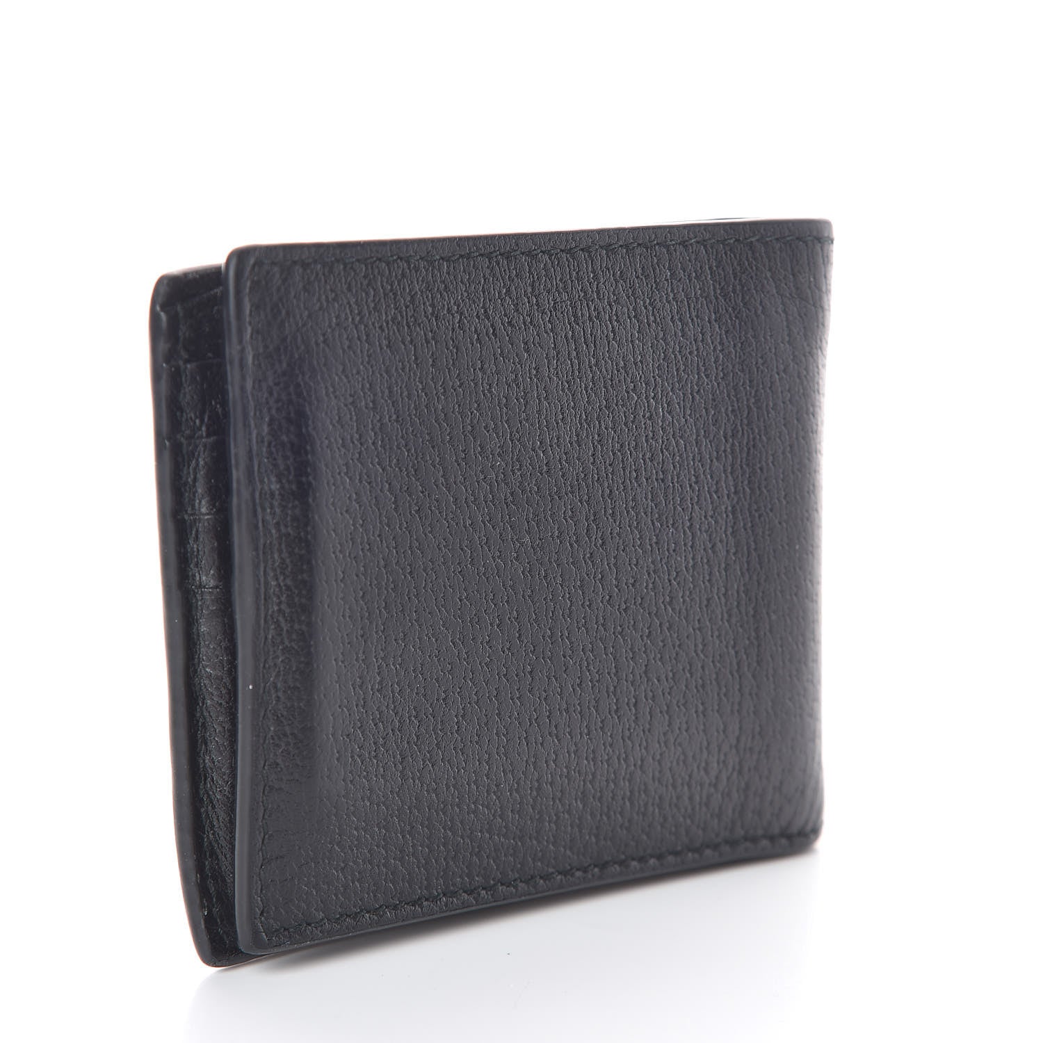 Gucci Calfskin Boar Effect GG Marmont Bi-Fold Wallet Black 3 of 6
