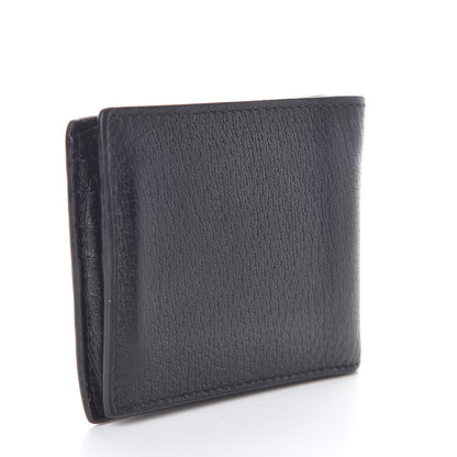 Gucci Calfskin Boar Effect GG Marmont Bi-Fold Wallet Black 3 of 6
