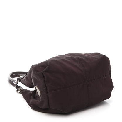 Prada Tessuto Nylon Calfskin Shoulder Bag Moro 4 of 10