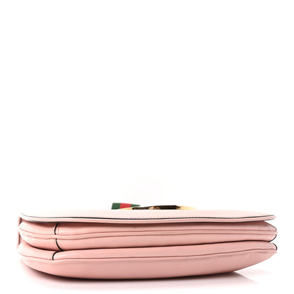 Gucci Roxy Calfskin Web Medium Blondie Top Handle Shoulder Flap Bag Powder Pink 4 of 10