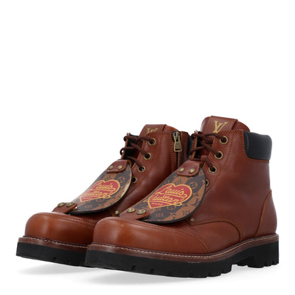 Louis Vuitton X Nigo Oberkampf Ankle Boots 11 Cognac 4 of 11