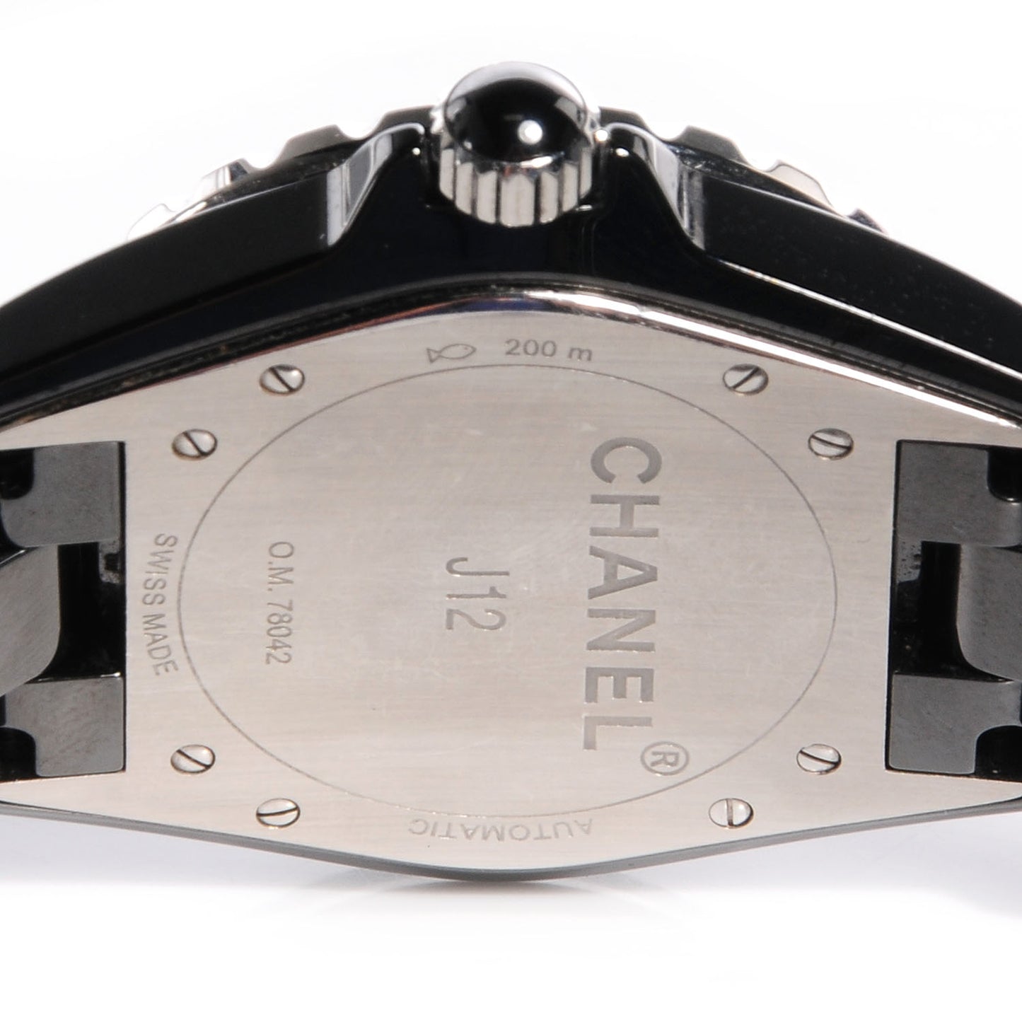 Stainless Steel Ceramic 38mm J12 Automatic Watch Black
