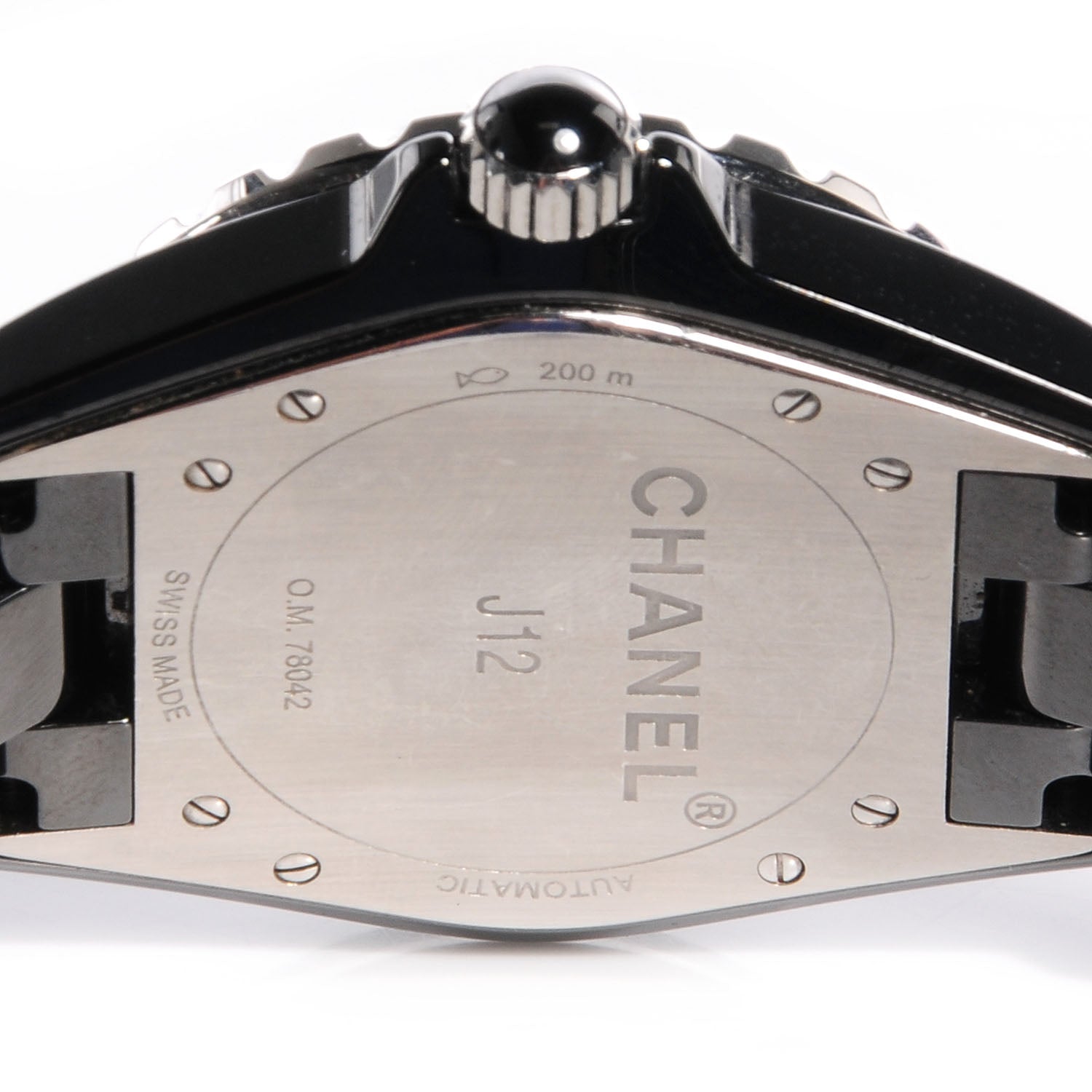 Chanel Stainless Steel Ceramic 38mm J12 Automatic Watch Black 4 of 6