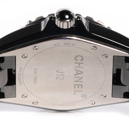 Chanel Stainless Steel Ceramic 38mm J12 Automatic Watch Black 4 of 6