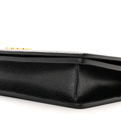 Gucci Calfskin Script Logo Wallet On Chain Black 9 of 10