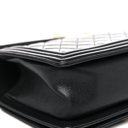 Chanel Caviar Quilted Medium Boy Flap Black 9 of 11
