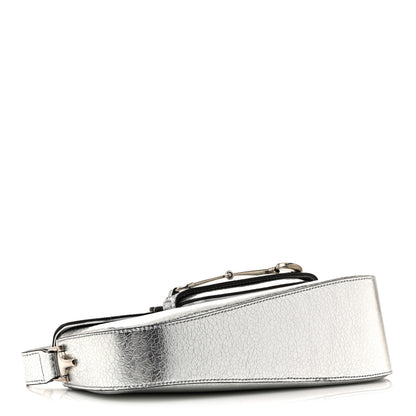 Gucci Metallic Demetra Small Horsebit 1955 Asymmetric Shoulder Bag Silver 4 of 12